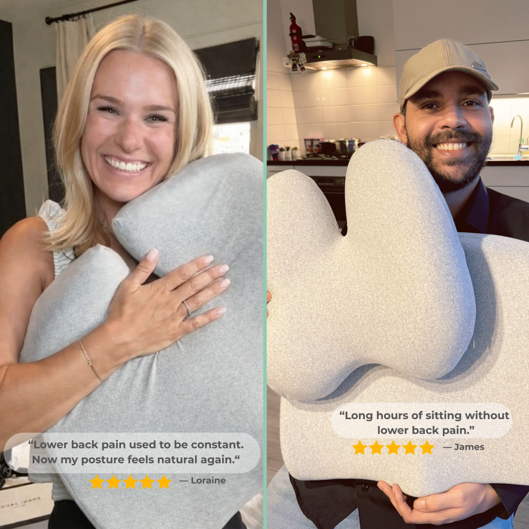 Happy customers with the Cloud Seat Cushion